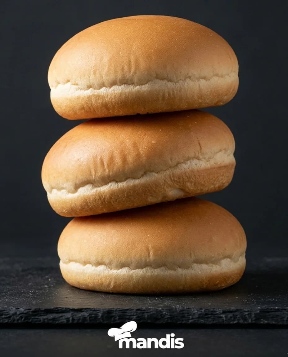 Panes de papa Mandis listos para hamburguesas