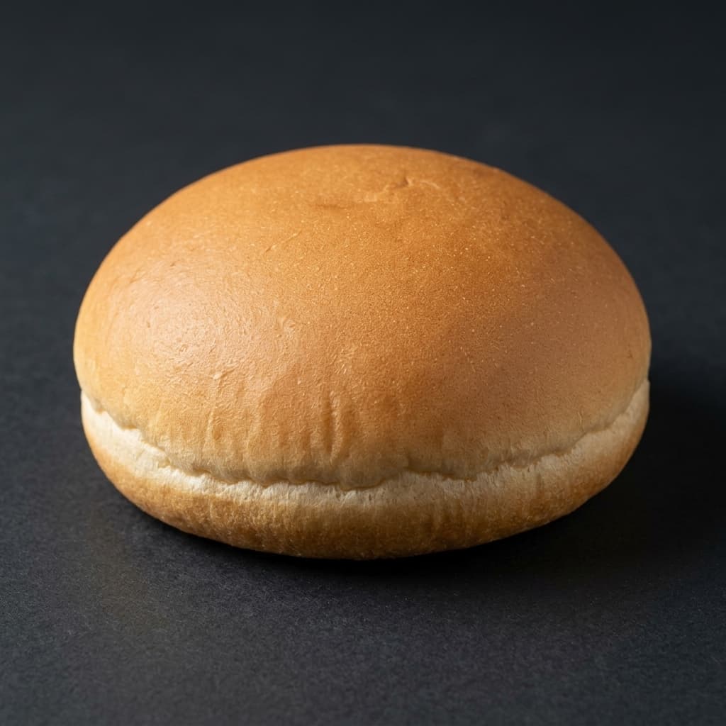 Pan de papa clásico Mandis, 10 centímetros, corte mostrando la miga